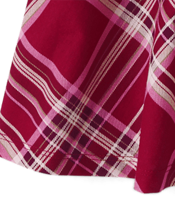 Girls Plaid V-Waist Dress