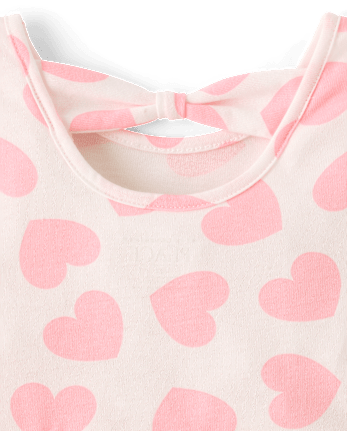 Baby And Toddler Girls Heart Bow Back Dress
