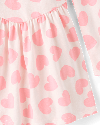 Baby And Toddler Girls Heart Bow Back Dress