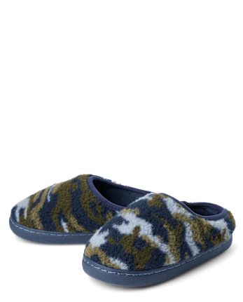 Boys Camo Puff Slipper