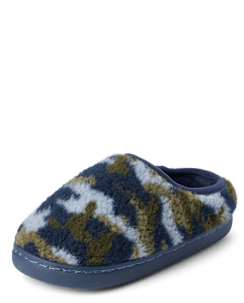 Boys Camo Puff Slipper