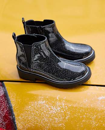 Girls Glitter Chelsea Boots