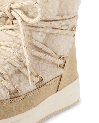 Girls Sherpa Bungee Booties