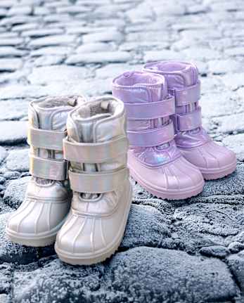 Girls Iridescent All Weather Boots