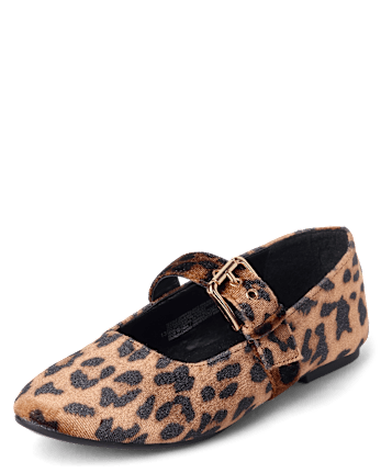 Girls Leopard Mary Jane Shoes