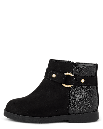 Bottines à fausses perles pour petites filles