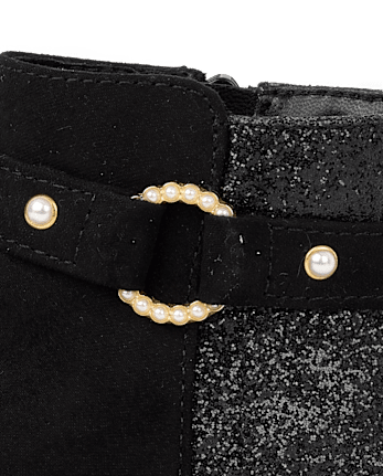 Bottines à fausses perles pour petites filles
