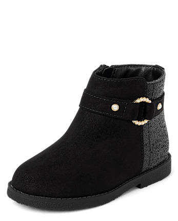 Bottines à fausses perles pour petites filles