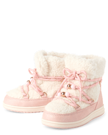 Toddler Girls Sherpa Bungee Booties