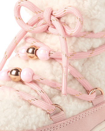 Toddler Girls Sherpa Bungee Booties