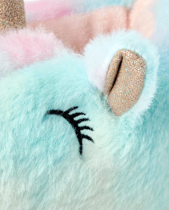 Toddler Girls Rainbow Unicorn Slippers