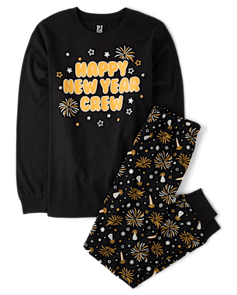 Adult Matching Family Glow New Year Cotton Pajamas