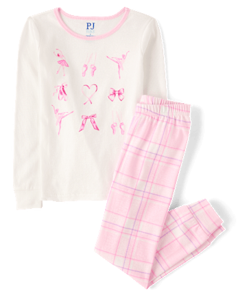 Girls Ballerina Snug Fit Cotton Pajamas