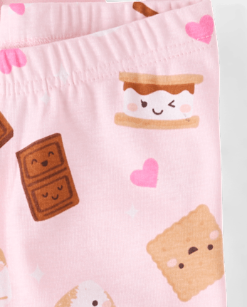 Girls S'more Snug Fit Cotton Pajamas