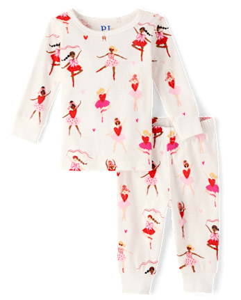 Baby And Toddler Girls Ballerina Snug Fit Cotton Pajamas