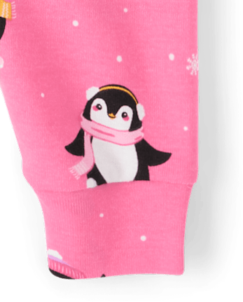 Baby And Toddler Girls Penguin Snug Fit Cotton Pajamas