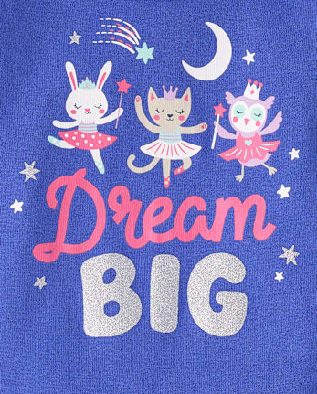 Baby And Toddler Girls Critter Ballerina Snug Fit Cotton Pajamas