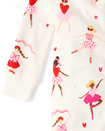 Baby And Toddler Girls Ballerina Snug Fit Cotton Footed One Piece Pajamas