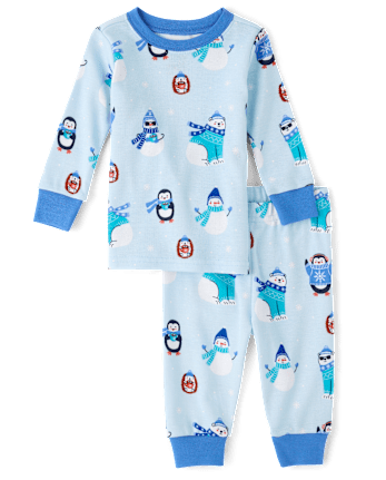 Baby And Toddler Boys Winter Animal Snug Fit Cotton Pajamas