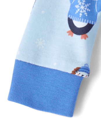 Pyjama une pièce en coton à pieds, motif animaux d'hiver, pour bébés et petits garçons