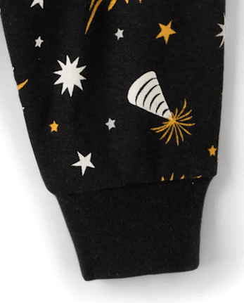 Pyjamas en coton assortis pour bébé et tout-petit, motif lumineux pour le Nouvel An