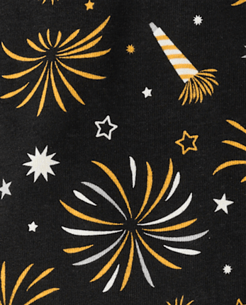 Pyjamas en coton assortis pour bébé et tout-petit, motif lumineux pour le Nouvel An