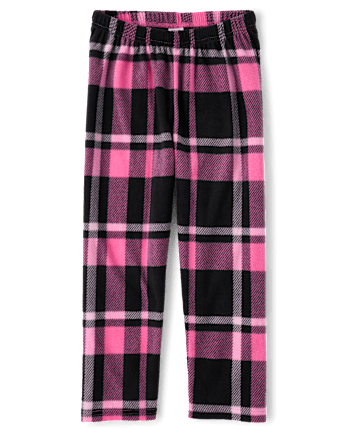 Girls Plaid Microfleece Pajama Pants
