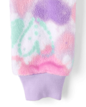 Girls Heart One Piece Pajamas - Cozy Fleece