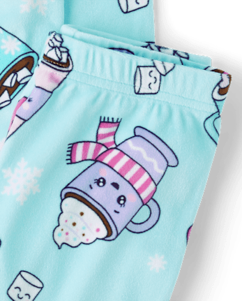 Girls Hot Cocoa Mug Velour Pajamas
