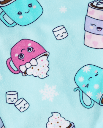 Girls Hot Cocoa Mug Velour Pajamas