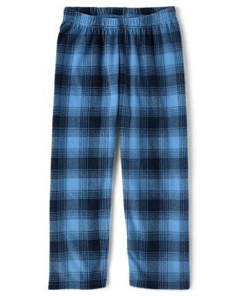Boys Plaid Microfleece Pajama Pants