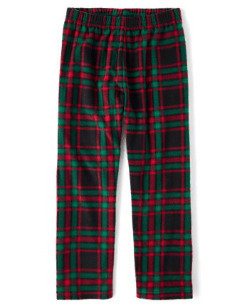 Boys Plaid Microfleece Pajama Pants