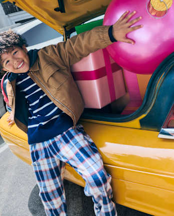 Boys Plaid Microfleece Pajama Pants