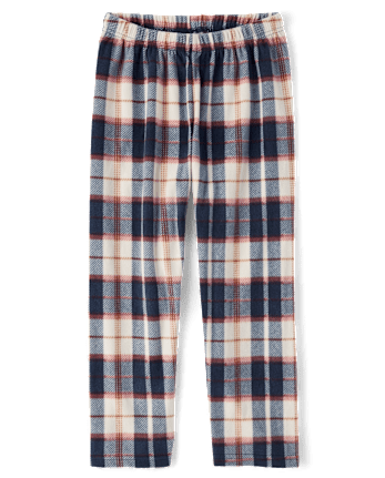 Boys Plaid Microfleece Pajama Pants