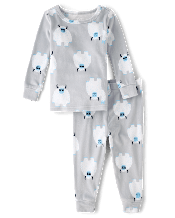 Baby And Toddler Boys Yeti Velour Pajamas