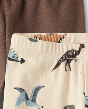Baby Boys Dino Pants 2-Pack