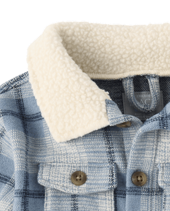 Baby Boys Plaid 3-Piece Outfit Set