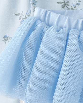 Lot de 2 leggings tutu fleuris pour bébé fille