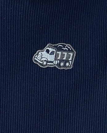 Ensemble 2 pièces en suède côtelé avec patch brodé pour bébé et tout-petit