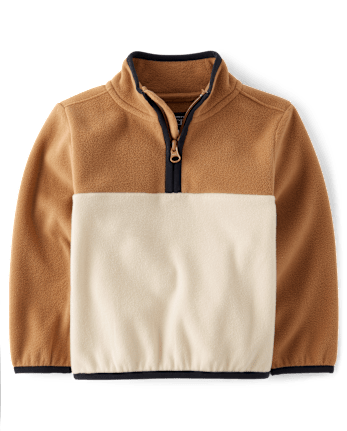 Toddler Boys Colorblock Microfleece Half Zip Pullover