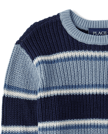 Baby And Toddler Boys Striped Chunky Sweater