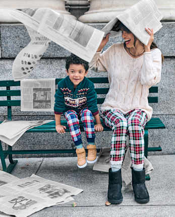 Pull à col montant en jacquard pour bébé et tout-petit garçon