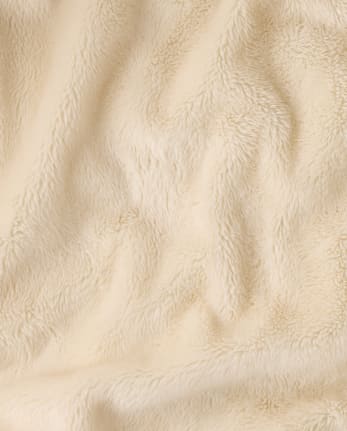 Doudoune à capuche doublée de fausse fourrure pour bébé et tout-petit