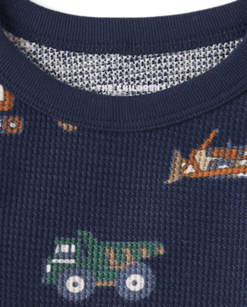 Baby And Toddler Boys Print Thermal Top