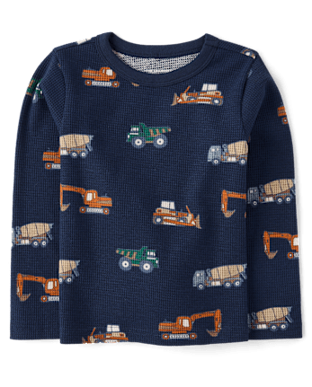 Baby And Toddler Boys Print Thermal Top