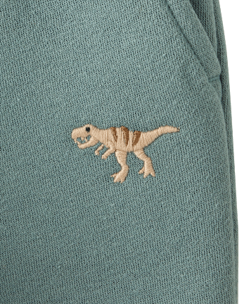 Baby And Toddler Boys Embroidered Premium Fleece Wide Leg Sweatpants