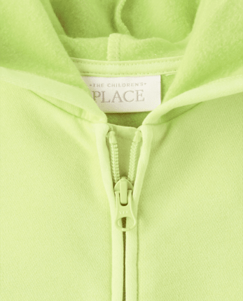 Baby And Toddler Boys Garment Dyed Premium Fleece Zip Up Hoodie