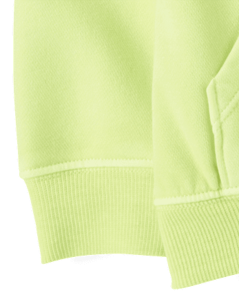 Sweat à capuche zippé en polaire de qualité supérieure teint en pièce pour bébé et tout-petit