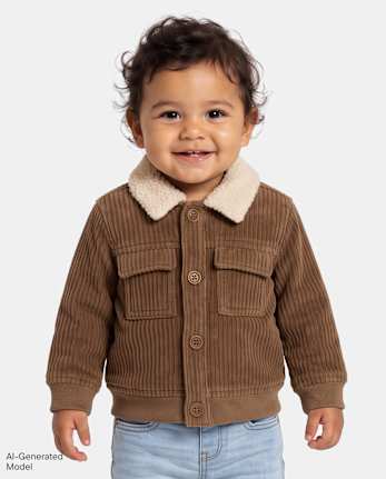 Baby Boys Faux Cord Utility Jacket - NUBUCK CL
