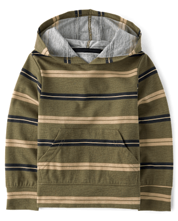 Baby And Toddler Boys Striped Hooded Top